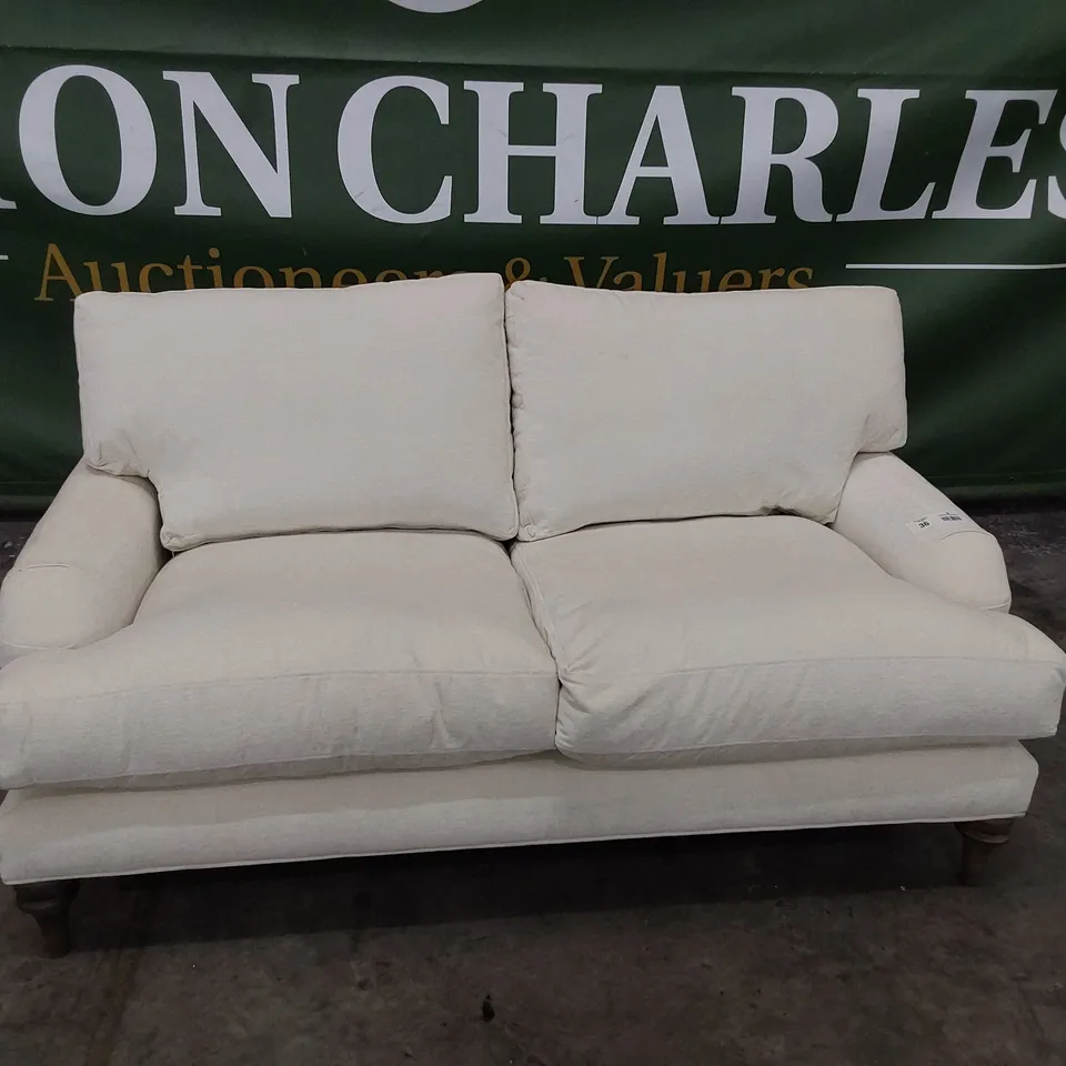 QUALITY BRITISH MADE LOUNGE Co THREE SEATER SOFA NATURAL FABRIC 