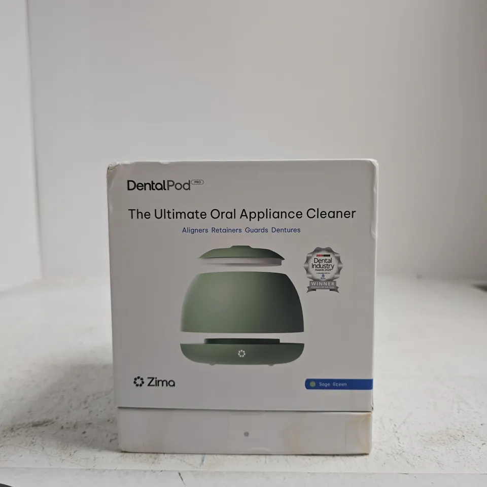 DENTALPOD PRO – THE ULTIMATE ORAL APPLIANCE CLEANER, SAGE GREEN, BOXED