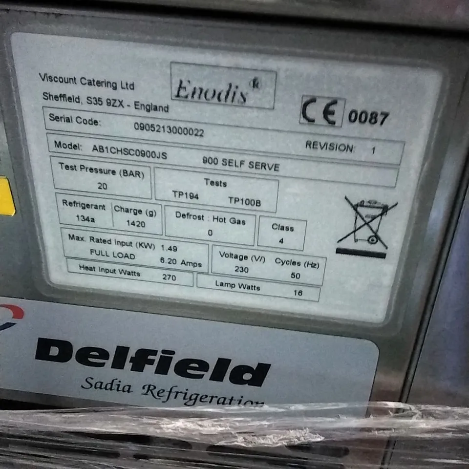 DELFIELD SELF SERVE 900 REFRIGERATOR DISPLAY CABINET