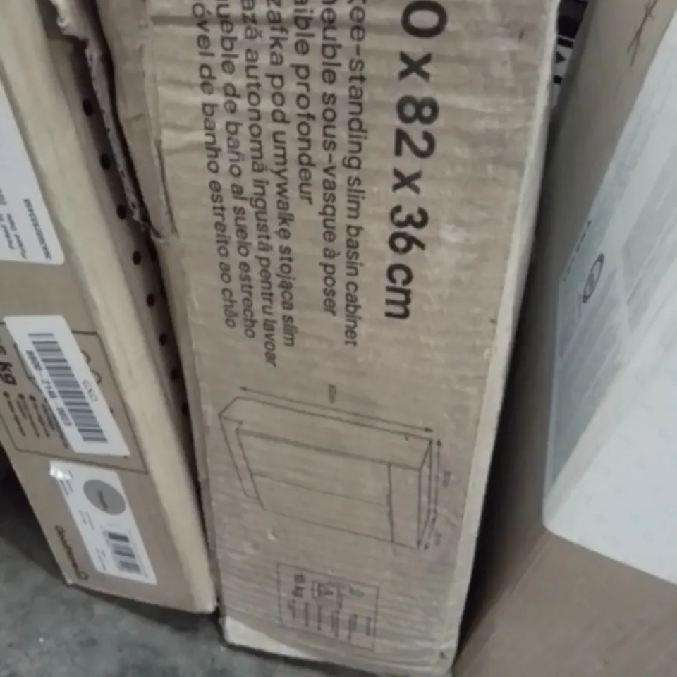 BOXED FREE STANDING SLIM BASIN CABINET 50 × 82 × 36cm