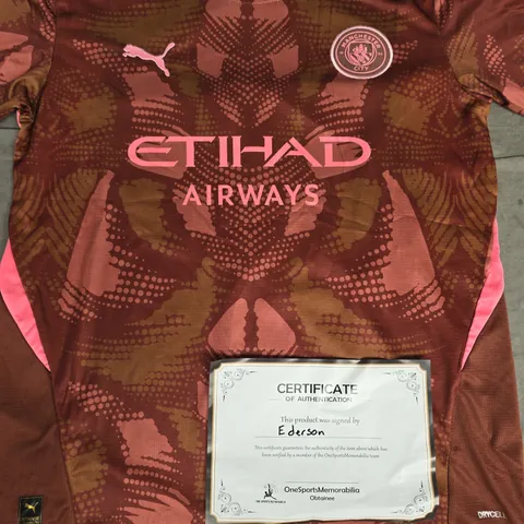 SIGNED MANCHESTER CITY FC PUMA SHIRT - UK M