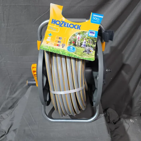 HOZELOCK PLUS HOSE REEL – 50M HOSE, 12.5MM (1/2IN) – GARDEN & PATIO
