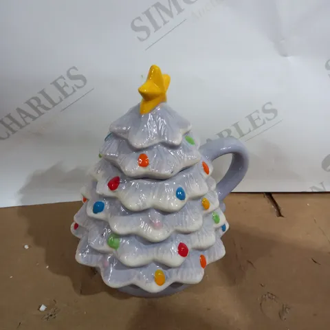 MR CHRISTMAS SET OF NOSTALGIC CERAMIC CHRISTMAS TREE MUGS IN GIFT BOXES