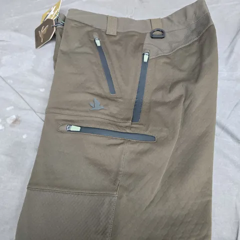 SEELAND HAWKER SHELL II TROUSERS WITH ZIPPED POCKETS PINE GREEN SIZE 54