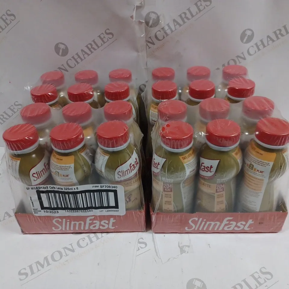 SLIMFAST MILKSHAKE MULTIPACK BOTTLE CAFE LATTE 24X325ml