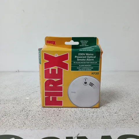 FIREX 230V MAINS POWERED OPTICAL SMOKE ALARM