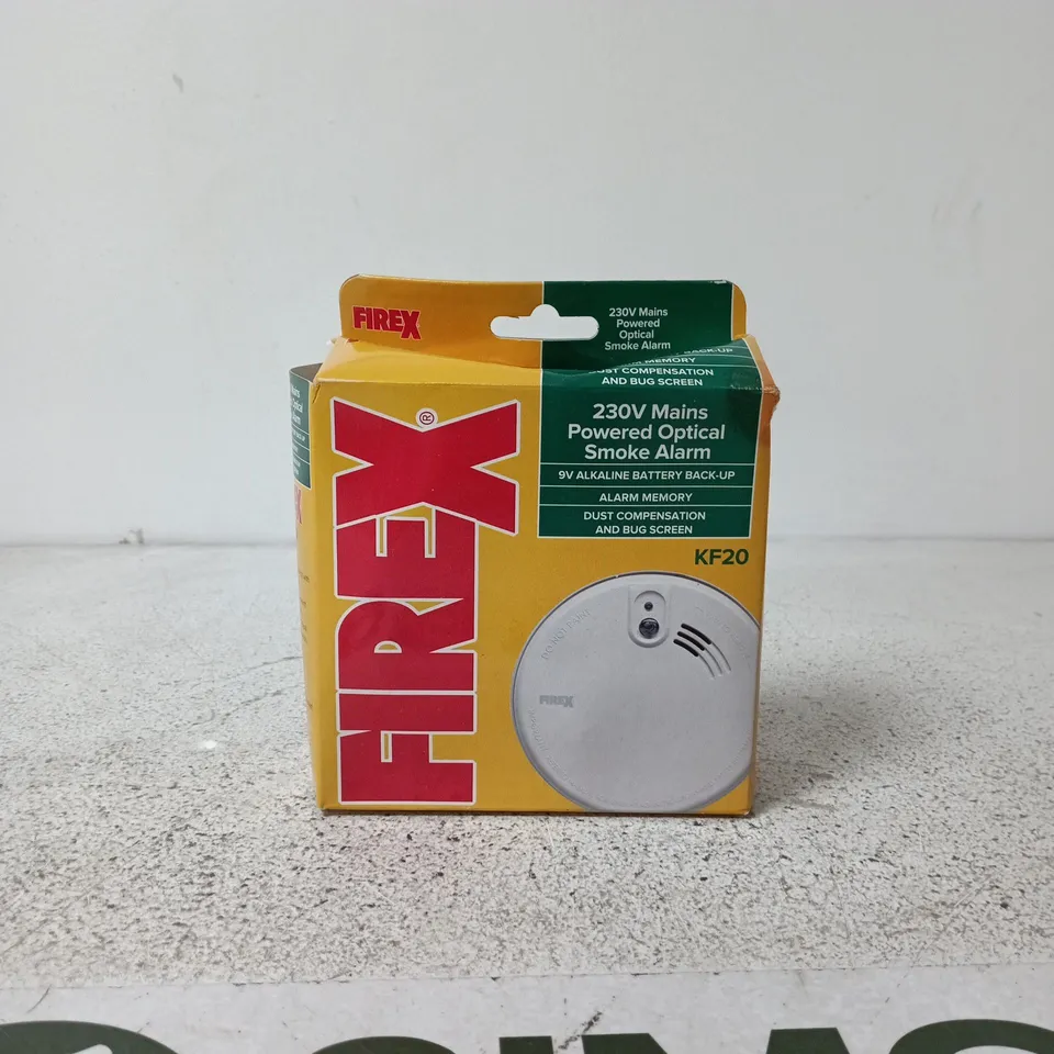 FIREX 230V MAINS POWERED OPTICAL SMOKE ALARM