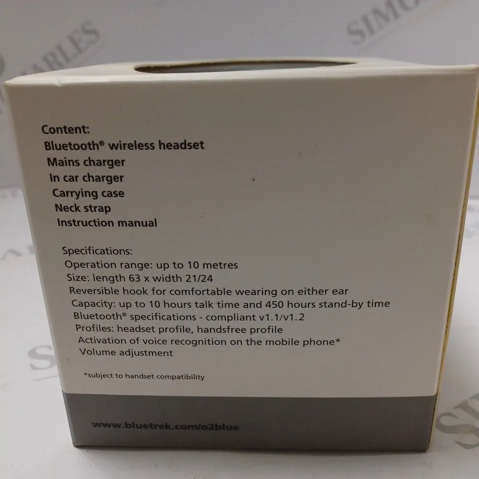 BOXED O2 BLUE WIRELESS HEADSET