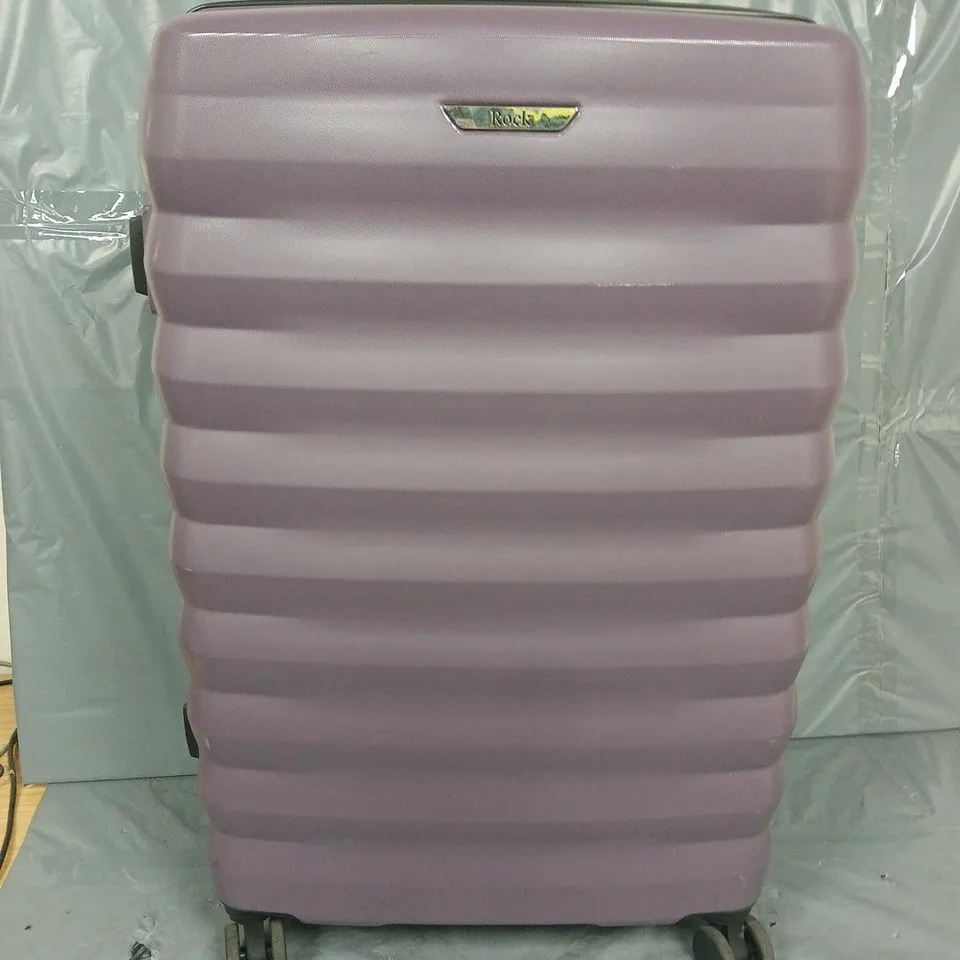 ROCK LUGGAGE BERLIN 8 WHEEL HARDSHELL LARGE SUITCASE - PURPLE RRP £95