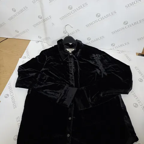 BODEN BUTTONED VELVET SHIRT SIZE 14