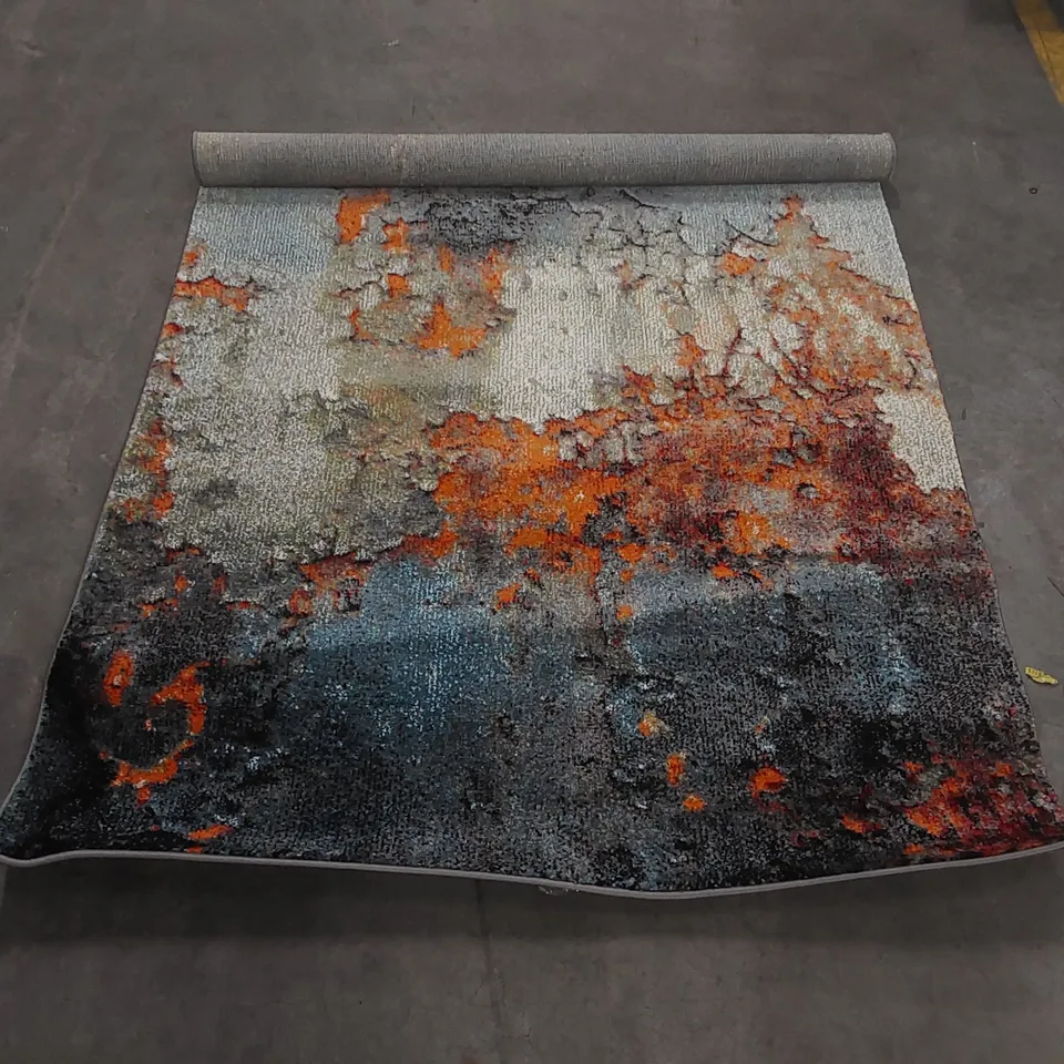 QUALITY AIRI POWER LOOM BLUE RUG - 4' x 6'