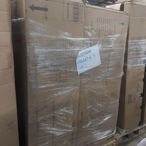 BOXED AVON RIGHT SIDE CHAISE FABRIC RECLINER SOFA - CHARCOAL (2 BOXES)