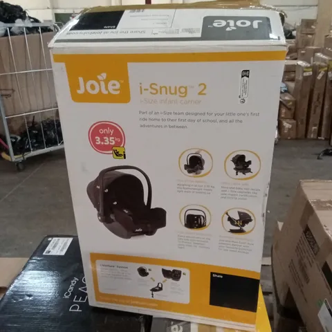 BOXED JOIE I-SNUG 2 I-SIZE INFANT CARRIER - SHALE