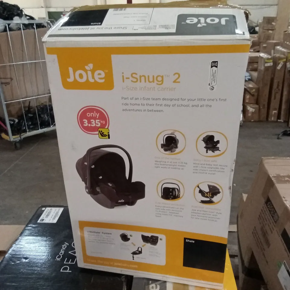 BOXED JOIE I-SNUG 2 I-SIZE INFANT CARRIER - SHALE