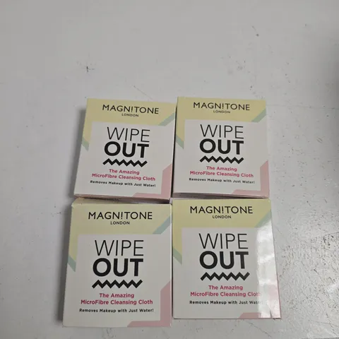 MAGNITONE LONDON WIPE OUT MICROFIBRE CLEANSING CLOTH – 4 PACK