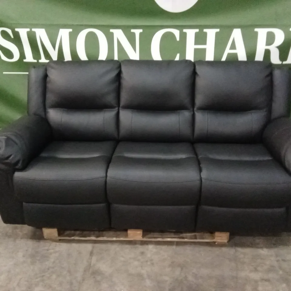 ALBION LUXURY FAUX LEATHER HIGH BACK 3 SEATER SOFA RRP £599