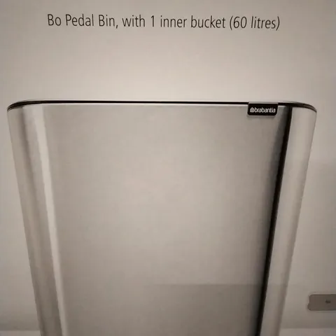 BRABANTIA BO PEDAL BIN WITH 1 INNER BUCKET (60 LITRES)