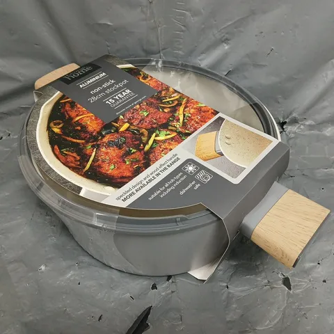 ALUMINIUM NON-STICK 28CM STOCKPOT IN GREY