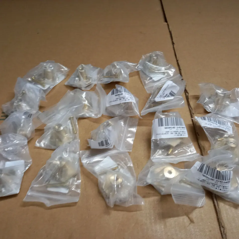 lot of 20 brass effect hexagon drawer knobs