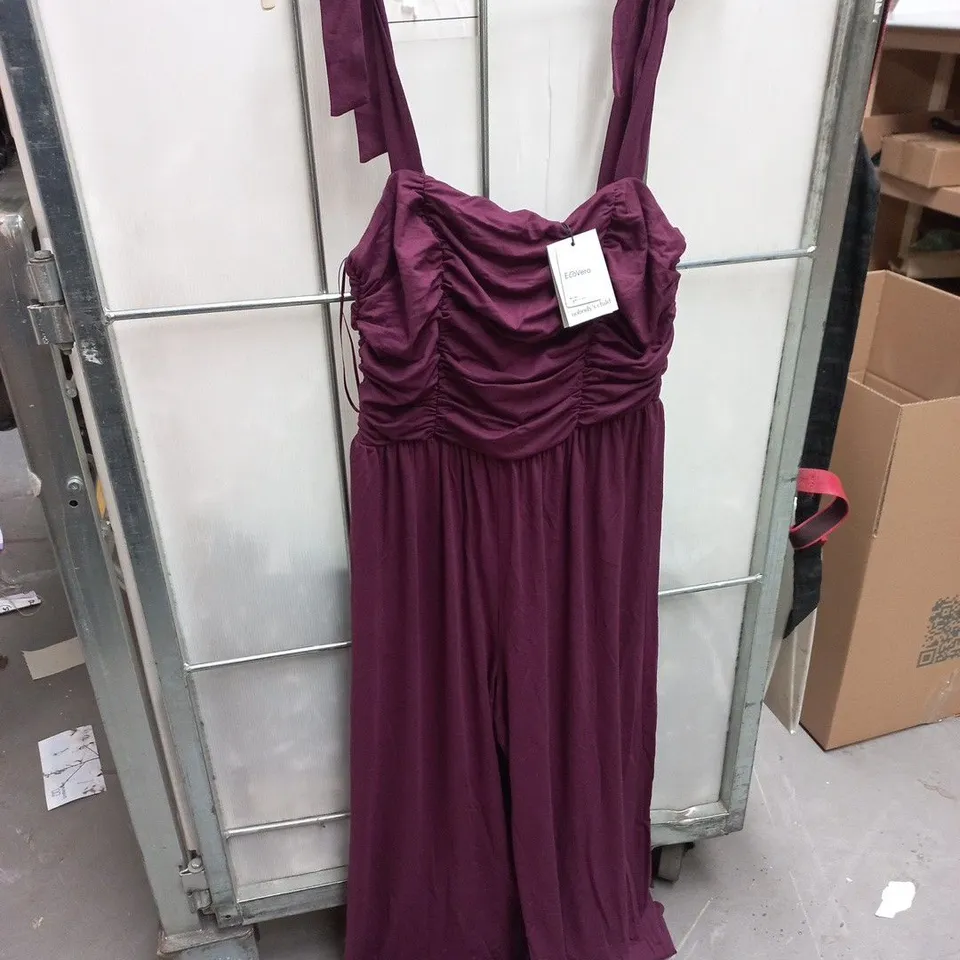 NOBODYS CHILD HATTIE JUMPSUIT IN PURPLE - UK 12