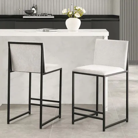 BOXED DUSK RAE SET OF 2 BARSTOOLS - CHENILLE - LIGHT NATURAL (1 BOX)