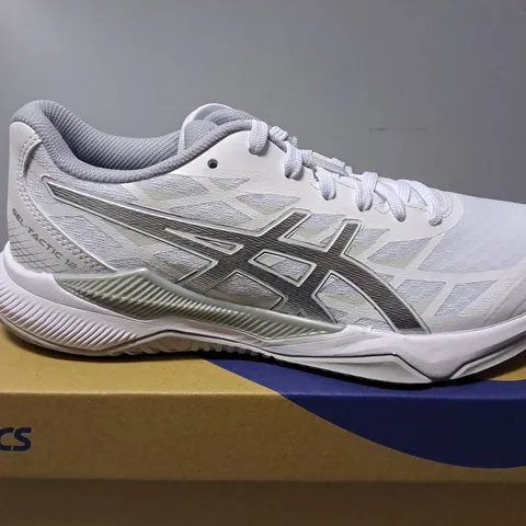 BOXED ASICS GEL TACTIC 12 WOMENS TRAINERS - UK 5 1/2