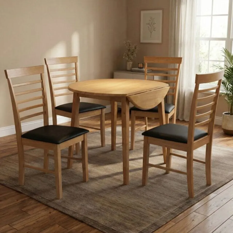 BOXED BOWERBANK EXTENDABLE SOLID WOOD DINING TABLE (1 BOX)