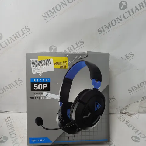 BOX OF APPROX 5 TURTLE BEACH RECON 50P HEADSETS IN BLACK