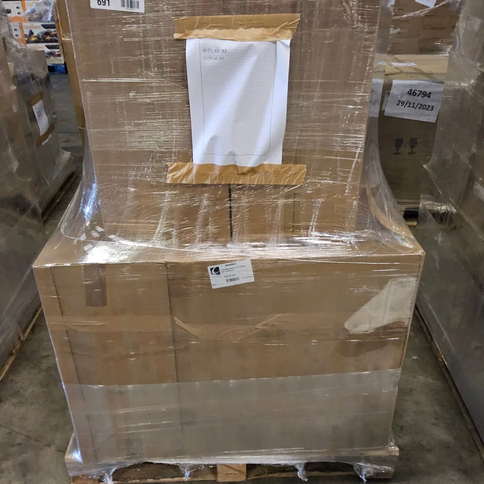 PALLET TO CONTAIN APPROXIMATELY 9 BOXED 1 DRAWER BASIN UNITS 600 × 661 × 303mm & 1 BOXED BASE CARCASS 300 × 285 × 561mm WHITE