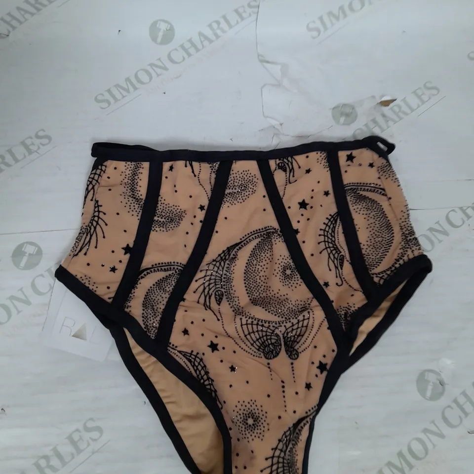 RAD RHINESTONE DETAIL HOKU BOTTOM IN NUDE SIZE M