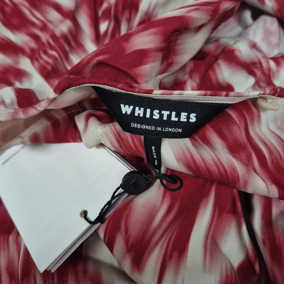WHISTLES BLURRED FLORAL CREPE DRESS – UK 16 – DESIGNED IN LONDON