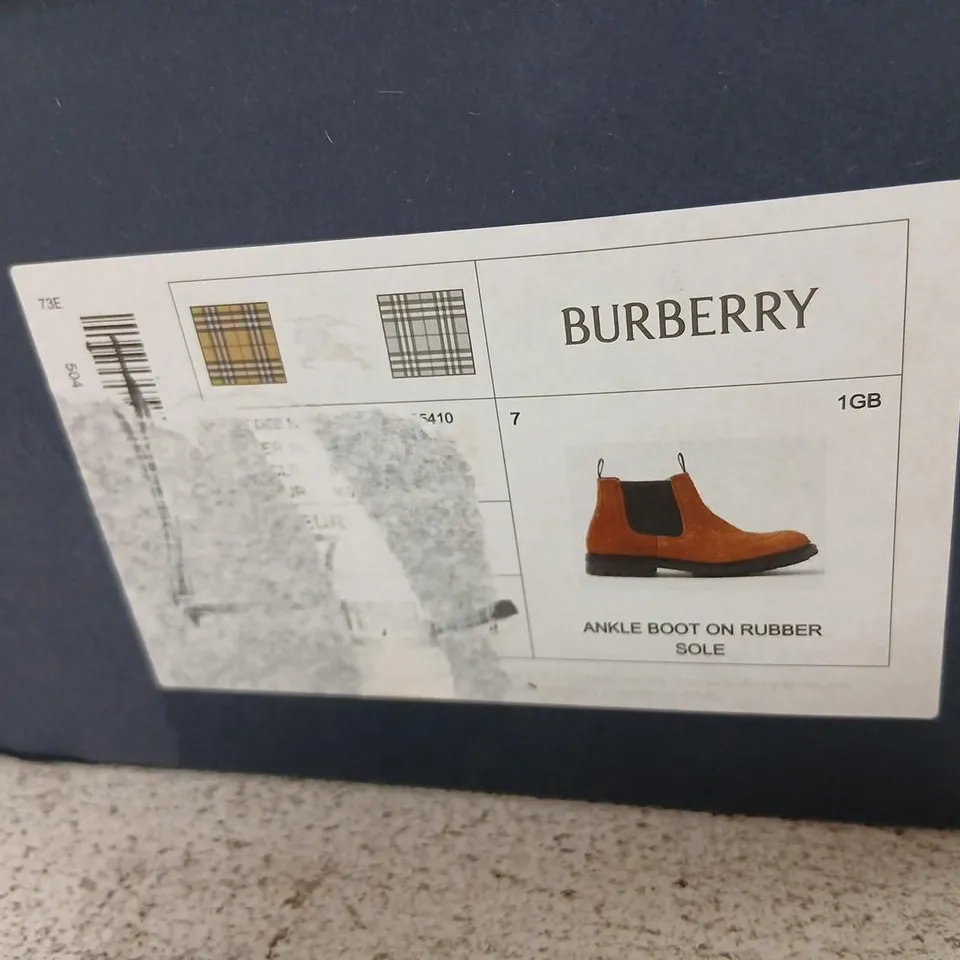 TRICKER'S X BURBERRY ANKLE BOOTS – TAN SUEDE CHELSEA BOOTS, UK7