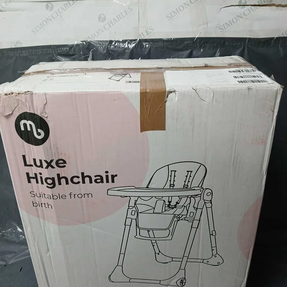 BOXED MY BABIIE GREY LUXE HIGHCHAIR BIRTH-15KG