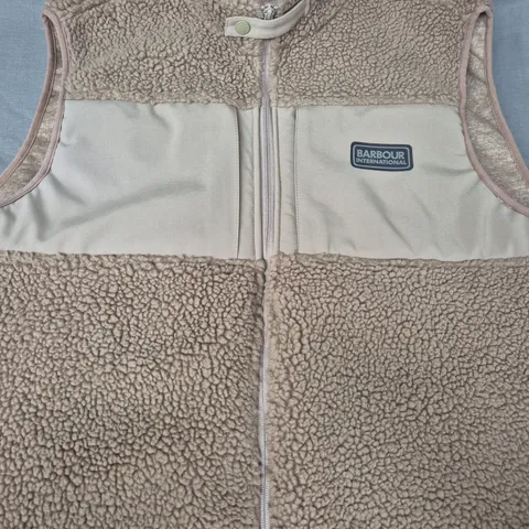 BARBOUR FLEECE GILET IN BEIGE SIZE XXL