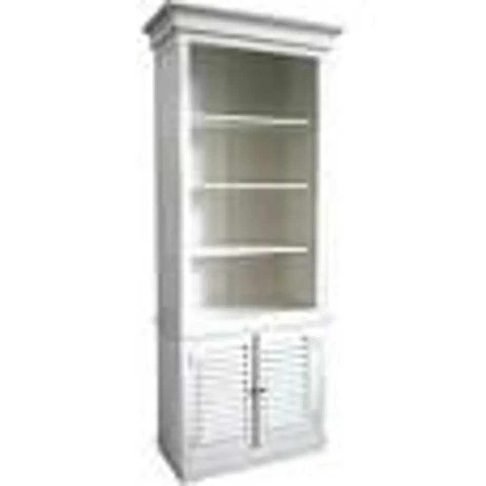 BOXED HOMESDIRECT365 MAHOGANY ANTIQUE FRENCH STYLE DISPLAY CABINET (6 BOXES)