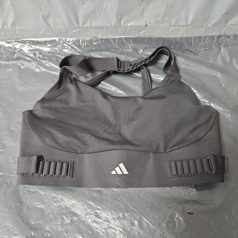ADIDAS WOMENS RUNNING HIGH SUPPORT BRA - BLACK - SMALL 