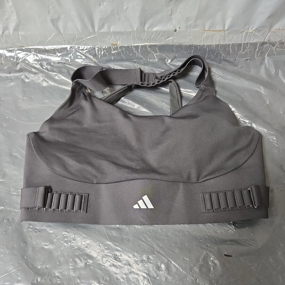 ADIDAS WOMENS RUNNING HIGH SUPPORT BRA - BLACK - SMALL 
