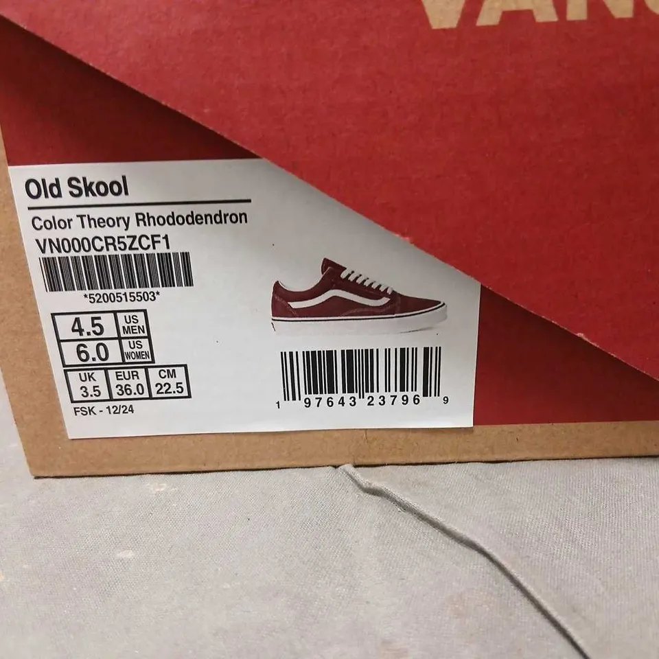 VANS OLD SKOOL COLOR THEORY RHODODENDRON – UK 3.5 (US MEN 4.5 / WOMEN 6.0)
