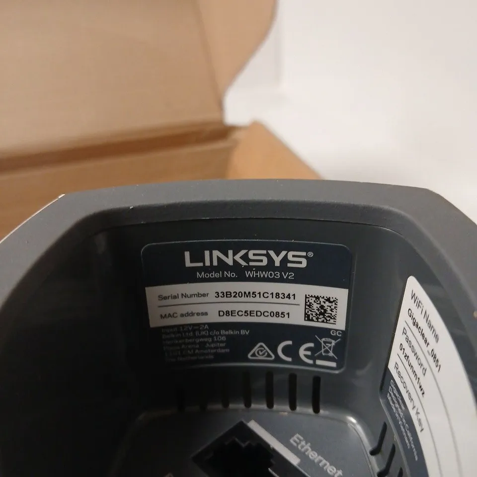 LINKSYS WHW03 V2 WI-FI RANGE EXTENDER