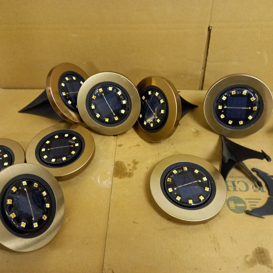 BELL & HOWELL SET OF SUPERBRIGHT SWIVEL SOLAR DISK LIGHTS