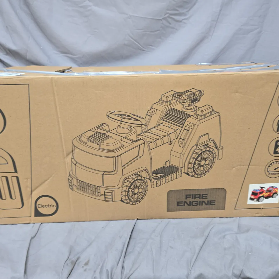 BOXED EVO ELECTRONIC 6V RIDE-ON FIRE ENGINE RRP £80