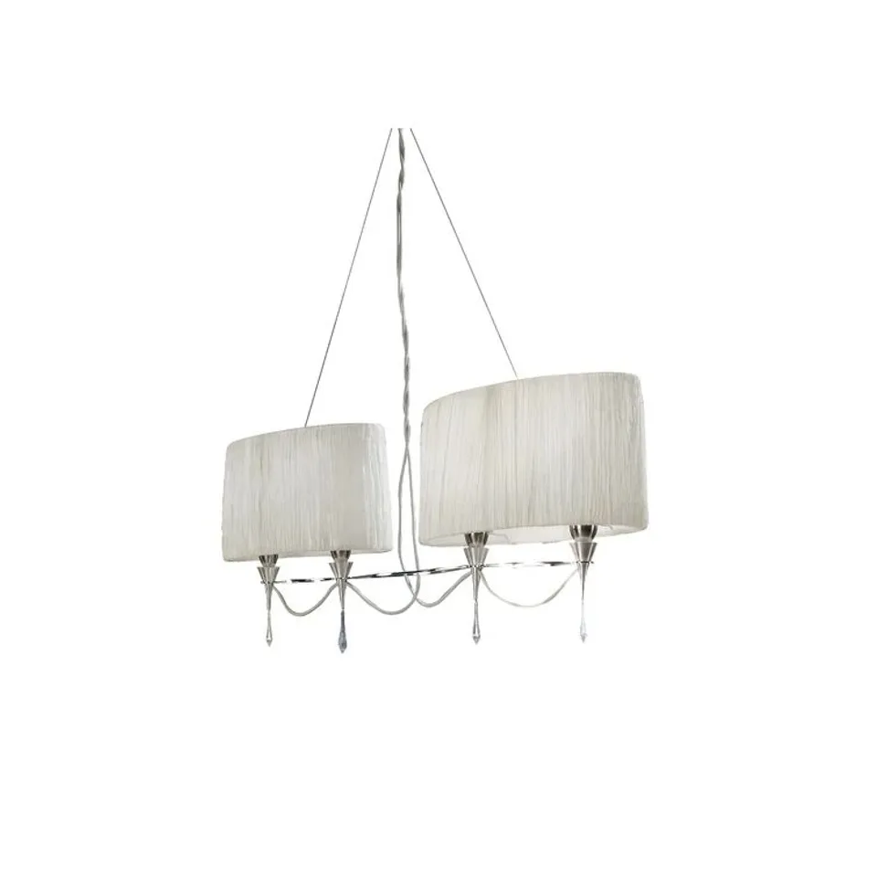 BOXED VIDAL 4-LIGHT SHADED CHANDELIER (1 BOX)