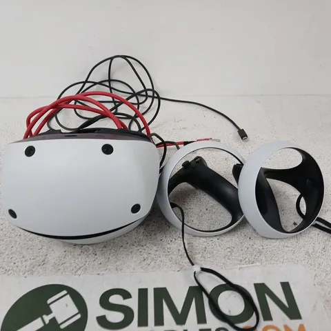  SONY PLAYSTATION VR2 HEADSET AND SENSE CONTROLLERS.