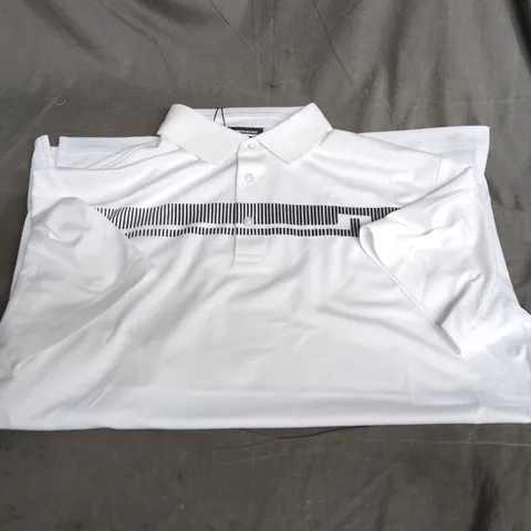 J. LINDEBERG KLAS POLO SHIRT – WHITE, UK SIZE M (SS2025)