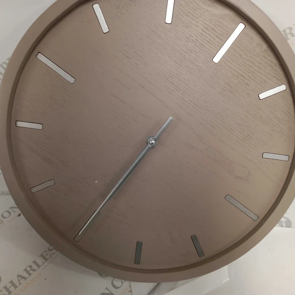 K BY KELLY HOPPEN 40CM ANALOGUE WALL CLOCK TAUPE