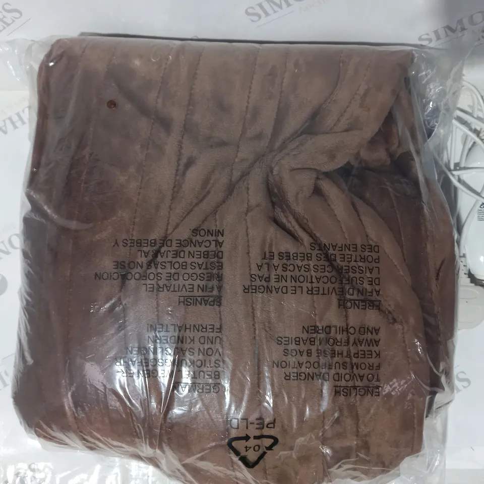 BOXED COZEE HOME LUXURY HEATED THROW - NEUTRAL/BROWN