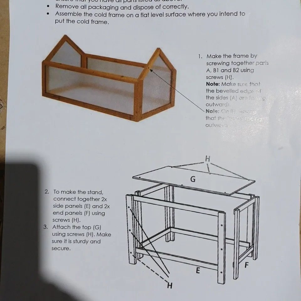 GARDEN GEAR RAISED COLD FRAME