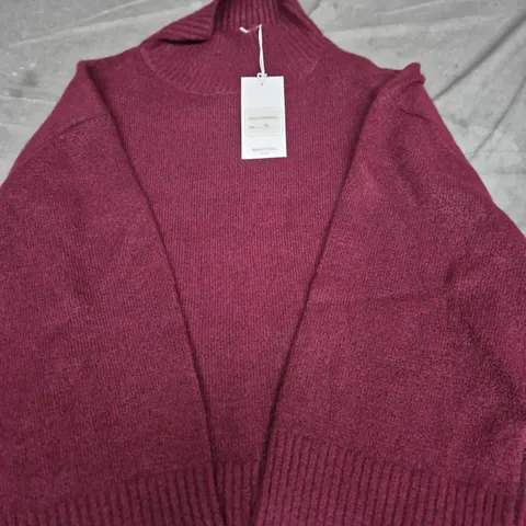 BRAVE SOUL WOMEN'S BURGUNDY KNIT CARDIGAN – UK SIZE 10