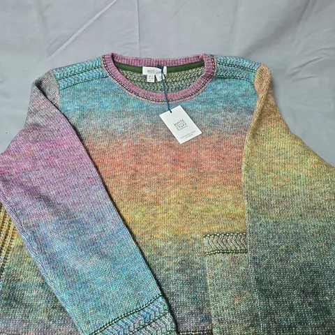 WHITE STUFF LADIES WOOLLY JUMPER - MULTI - SIZE 8