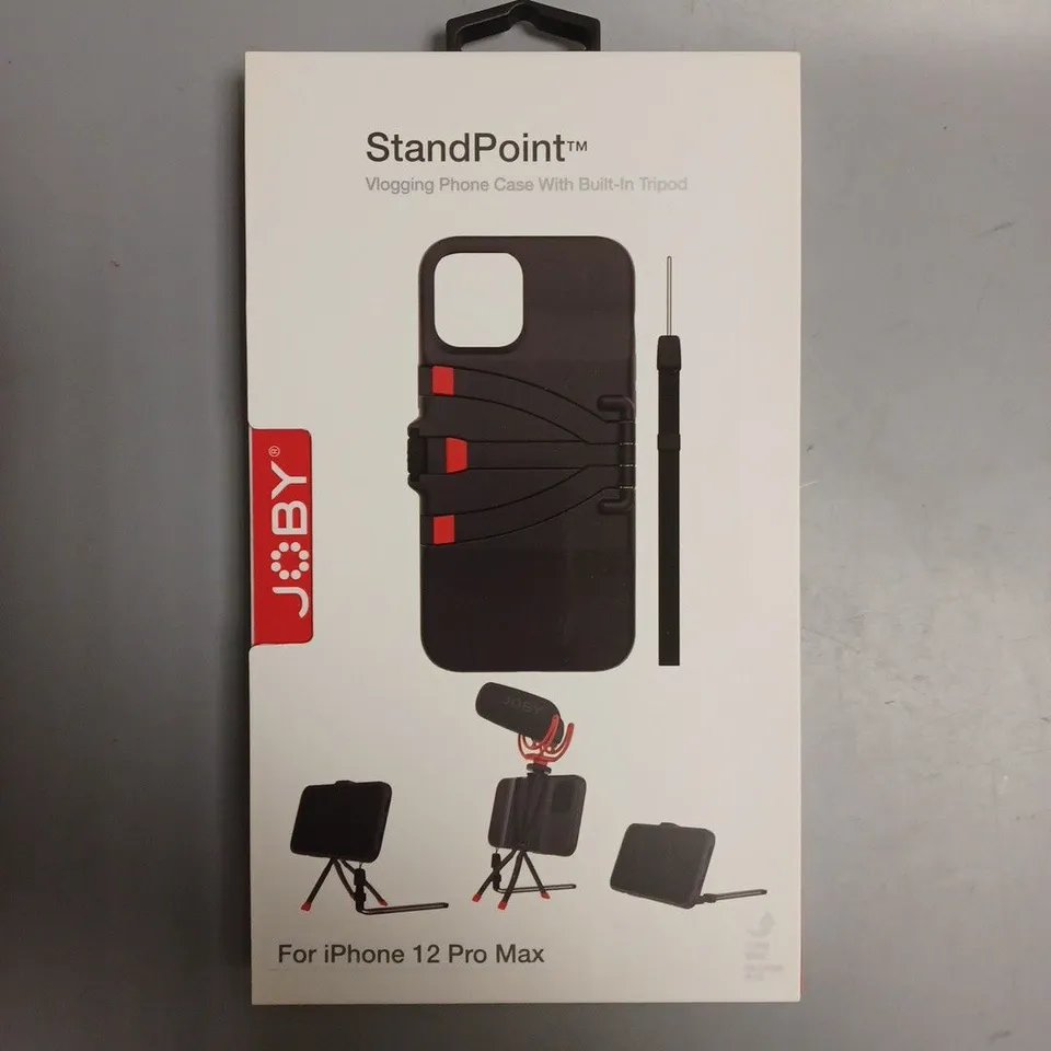 APPROXIMATELY 40 BOXED JOBY STAND POINT VLOGGING PHONE CASES FOR IPHONE 12 PRO MAX 